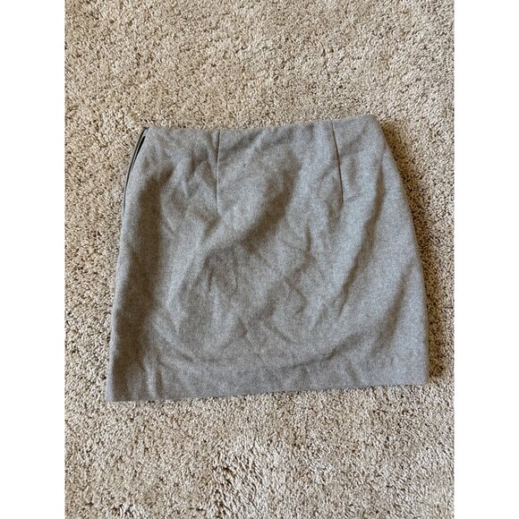 Banana Republic Womens Oatmeal Skirt L3 Marbled Mini Size 0P Schoolgirl Scholar - Picture 6 of 6